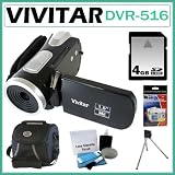 Vivitar DVR-516 Digital Camcorder with 1.5-inch LCD + 4GB Accessory Kit