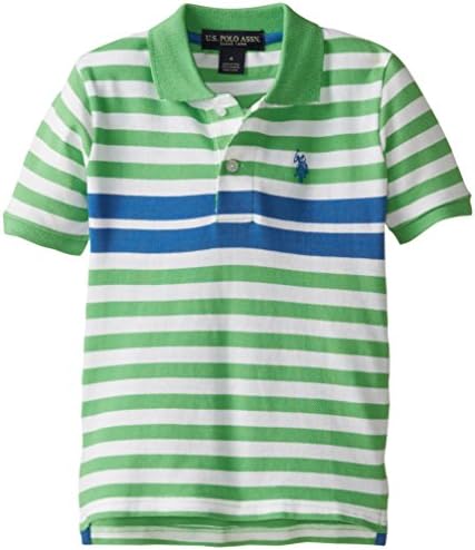 U.S. Polo Assn. Boys' Engineered Stripe Pique Polo Shirt