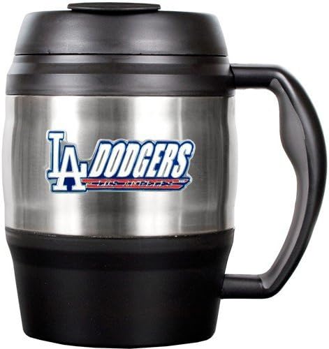 MLB Los Angeles Dodgers 52-Ounce Stainless Steel Macho Travel Mug with Bottle Opener