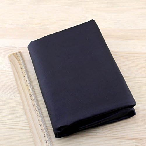 51 inch Width, Durable Faux Leather Fabric / PU Leather Fabric for Handbags / Bag Purse, Half Yard (Black)