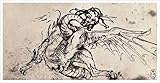 IMAGE OF Study of a Dragon Art Print Poster by Leonardo Da Vinci