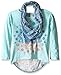 Beautees Girls' Hi-Low Top with Screen And Scarf