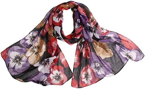Mcet Womens Fashionable Soft Chiffon Scarf Red
