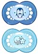 MAM 111211 - Night Silikon 6-16, Schnuller, für Jungen, Doppelpack, farblich sortiert - BPA frei