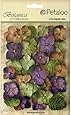 Floral Embellishments Velvet Hydrangeas With Glitter 36/Pkg-Violet