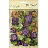 Floral Embellishments Velvet Hydrangeas With Glitter 36/Pkg-Violet