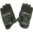 Men's Racing Perforated Leather Padded Carbon Gloves