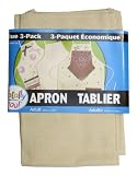 Loew Cornell APGN3-3636 Totally You Value Pack Gourmet Aprons, Natural