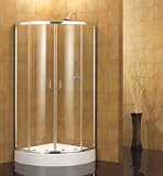 DOMUS Corner Shower Enclosure with sliding doors 33 3/8 x 33 3/8