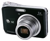 Bundle GE A1150 Digital Camera Black (11MP x5 zoom, 2.5 LCD, 1600 ISO, Smile, Blink & Face Detection) includes USB Card Reader, Black Hard Case and 4GB Class 6 SDHC Memory Card