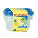 GoodSense Products - GoodSense - Soup and Salad Container, 24 oz, Clear, 3/Pack - Sold As 1 Pack - Ideal depth for storing soups or salads. - Freezer-, dishwasher- and microwave-safe. - Stands up to everyday use, yet economical. - Stackable. - Tight-fitting lids.