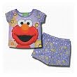 Sesame Street "Elmo and Flowers" 2 Piece purple pajama set