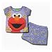 Sesame Street "Elmo and Flowers" 2 Piece purple pajama set