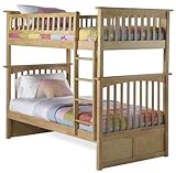Twin Size Bunk Bed Natural Maple Finish