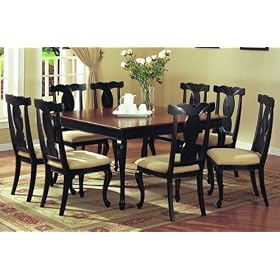 9pc Antique Navy Weathered Finish Dining Table and Chair Set by Living Room Chairs