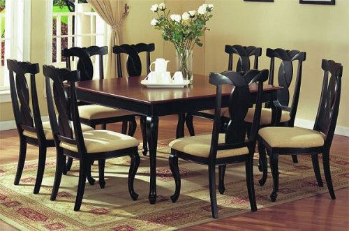 Childrens Toyshop  Kitchen & Housewares : 9pc Antique Navy Weathered Finish Dining Table & Chair Set