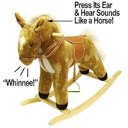 HAPPY TRAILST Plush Rocking Horse with Sound
