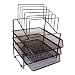 Seville Classics Letter Tray and Desk Organizer - Black