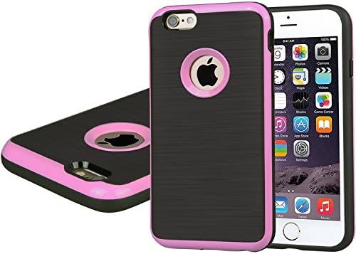 iPhone 6/6S Case Bumper Defender Hard Dual Layer Th Armor TPU Interior Silicone Heavy Duty Solid PC Back Shock Absorbing Scratch Resistant Hybrid Slim Cover ASKU003268