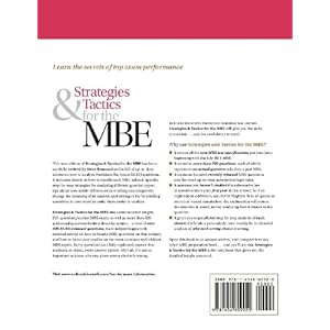 Strategies & Tactics for the MBE, Fifth Edition (Emanuel Bar Review)