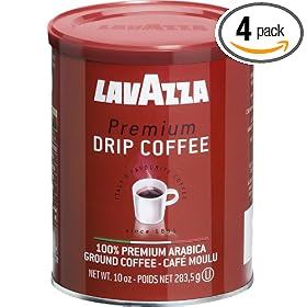 Lavazza Premium Drip Ground Coffee, 10-Ounce Cans (Pack of 4)