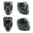 Black Skull Ceramic Bowl for Hookah, Huka, Shisha, Pipe
