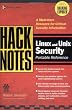 HackNotes(tm) Linux and Unix Security Portable Reference