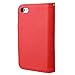 iPhone 5s Case,iPhone SE case,iPhone 5 Case,By HiLDA,Wallet Case,PU Leather Case,Credit Card Holder,Flip Cover Case[Red]