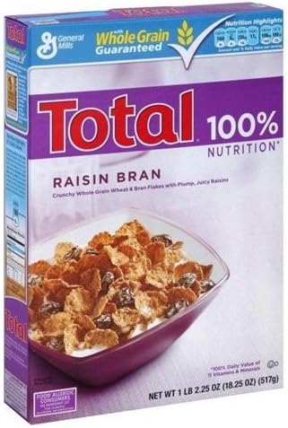 Total Raisin Bran Cereal 18.25 OZ (Pack of 24)