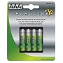 Paradise BA25114 Rechargeable Solar AAA 600mAH Batteries, 4-Pack