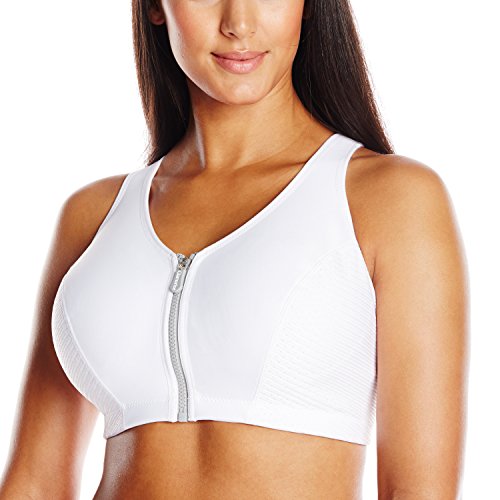 Glamorise Women s Plus-Size High Impact Magiclift Zipper Sport Bra, White, 44G Glamorise Women s Plus-Size High Impact Magiclift Zipper Sport Bra, White, 44G