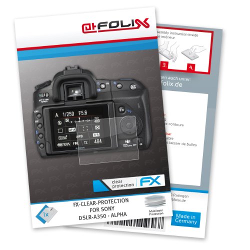 atFoliX FX-Clear Displayschutzfolie f&uuml;r Sony DSLR-A350 - Alpha