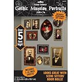 Amscan BB673032 Gothic Mansion Portraits Wall Decorations, 2-33.5" x 65"