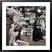 Afghan Money Changers on the Roadside Market Framed Photographic Poster Print, 31x31