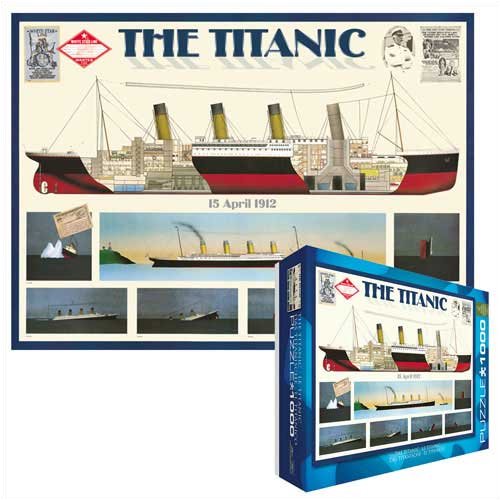 Jigsaw Puzzle , Titanic, 1000 pieces, 126.5 in X 19.25 in. Ships same day.