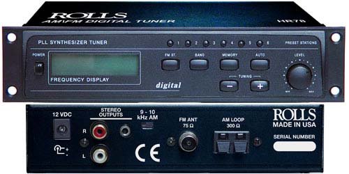 Rolls HR78 Digital AM FM Tuner, Rolls HR72 CD MP3 Player, Rolls RMS270 Rack Mount Source System