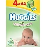 Huggies - 2395540 - Lingettes Natural Care 3+1 - 4x64 Lingettes