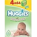 Huggies - 2395540 - Lingettes Natural Care 3+1 - 4x64 Lingettes