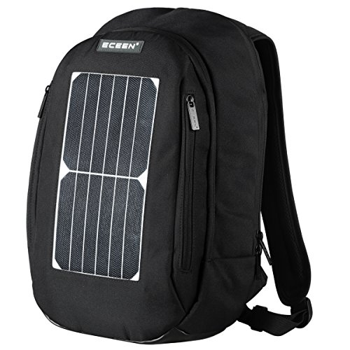 Laptop Backpack, Book School Bag +7 Watts Waterproof Solar Panel Charger + 2000mAH Rechargeable