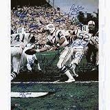1969 New York Jets Team Autographed Namath Hand-Off to Matt Snell 16 x 20 Photograph (Unframed)