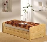Funktionsbett LILLI, Kiefer massiv, natur lackiert