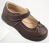 Pediped Flex Isabella Toddler Girls Leather Mary Janes Brown