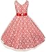 Little Girls Lace Overlay Satin Brooch Flowers Girls Dresses