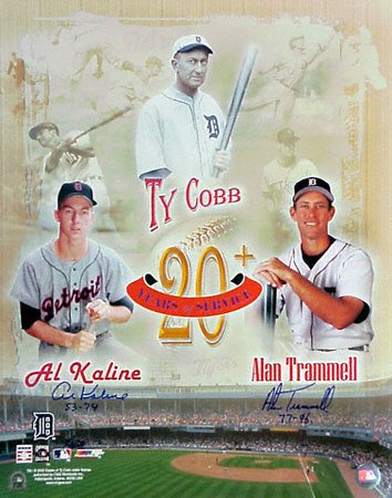 Al Kaline and Alan Trammell Detroit Tigers 16x20 Autographed Collage Photograph