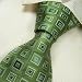 T4115 Designer Necktie Hand Made Green Ties Checkers Plaids Necktie for Men 100% Jacquard Woven Pure Silk Mens Neck Tie Neckwear Set
