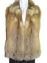25 In Dyed Crystal Fox Vest w/Wing Collar
