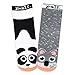 Kids Panda and Koala Mismatched Animal Friends Grip Socks Ages 4-8