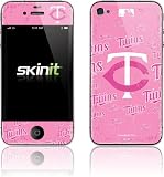 Skinit Minnesota Twins - Pink Cap Logo Blast Vinyl Skin for Apple iPhone 4 / 4S
