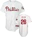 Chase Utley Philadelphia Phillies Youth Home Replica Jersey with 2009 World Series Patch - Small (8)