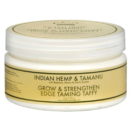 Nubian Heritage Grow and Strengthen Edge Taming Taffy, Indian Hemp and Tamanu, 6 Ounce
